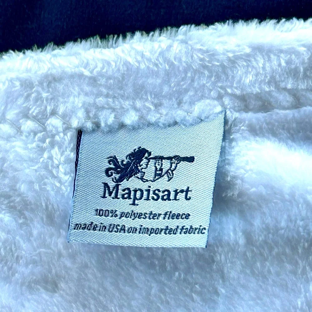 NEW without TAGS PLUSH Blanket with Nautical Chart of Tampa / St. Pete